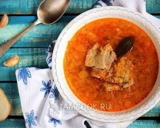 Щи с говядиной