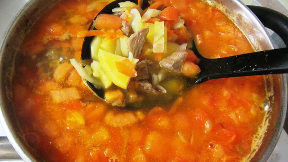 Рецепт Щей с помидорами и болгарским перцем