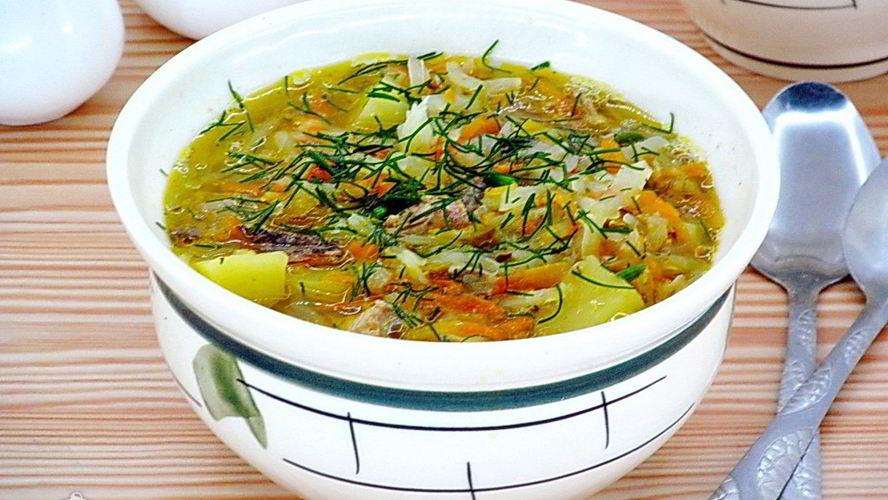 Рецепт щей с рыбными консервами