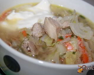 Щи со свежей капустой и свиной грудинкой
