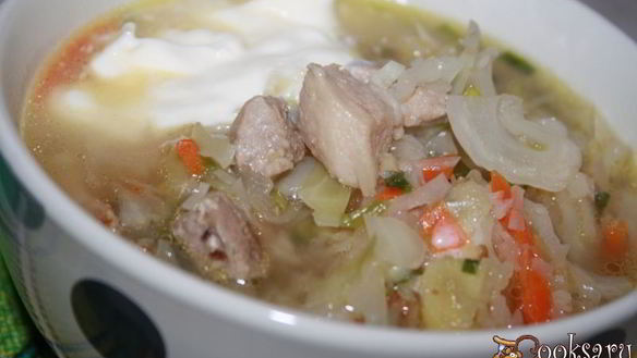 Рецепт Щей со свежей капустой и свиной грудинкой