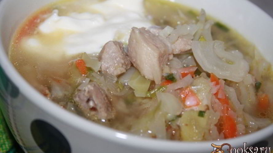 Рецепт щей со свежей капустой и свиной грудинкой