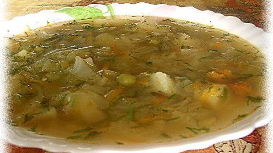 Рецепт щей успенских с соленым огурцом и горошком