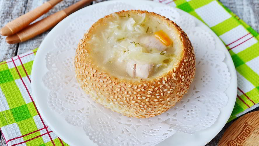 Рецепт супа щи в хлебе