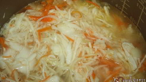 суточные щи со свининой и сушеными грибами на квашеной капусте