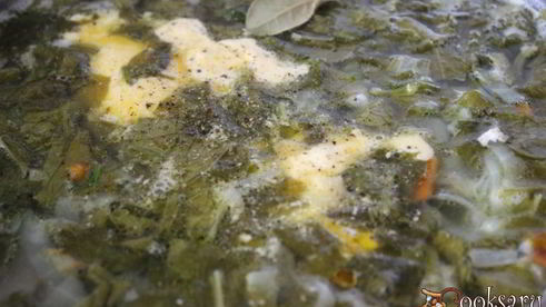 зеленые летние щи со сметаной