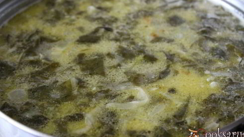 зеленые летние щи со сметаной