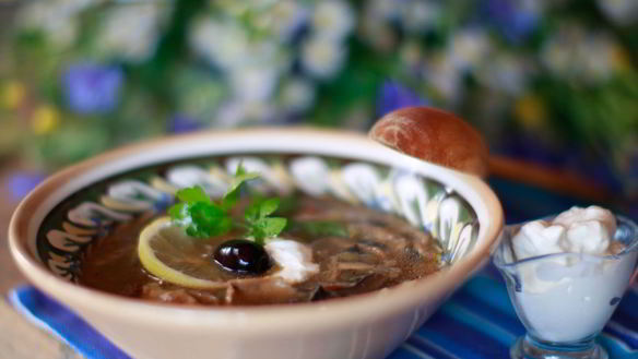 Рецепт Грибной солянки с капустой