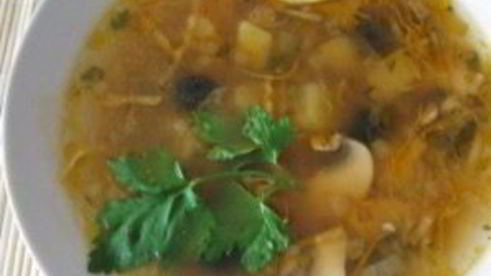 грибная солянка с капустой