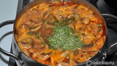 грибная солянка