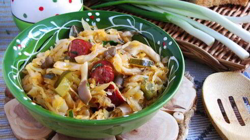 капустная солянка с вешенками