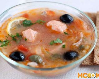 Солянка из семги