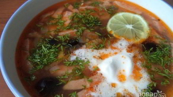 Рецепт Солянки мясной сборной