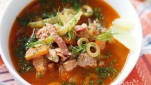 солянка на бульоне из говядины