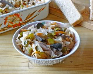 Солянка овощная с маринованными подосиновиками