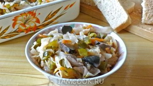 солянка овощная с маринованными подосиновиками