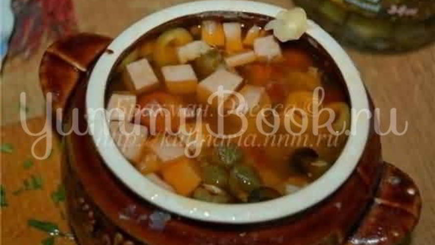 Рецепт солянки сборной мясной