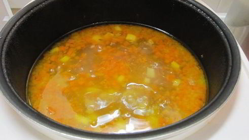 суп грибной с весенним хлебом