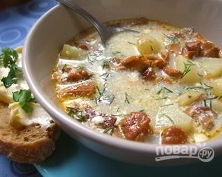 Суп из лисичек