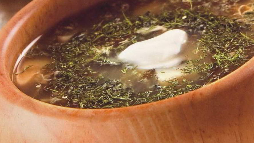 Рецепт супа из щавеля и шпината