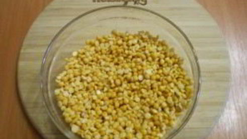 гороховый суп-пюре с гренками