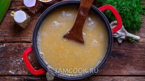 гороховый суп-пюре с копченостями