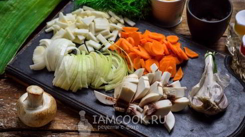 гороховый суп-пюре с копченостями