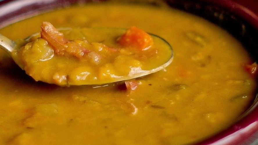 Рецепт горохового супа-пюре с оливками