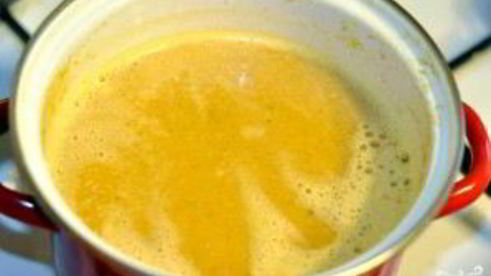 гороховый суп-пюре с оливками