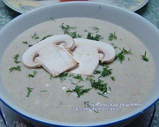 Картофельный суп-пюре с грибами