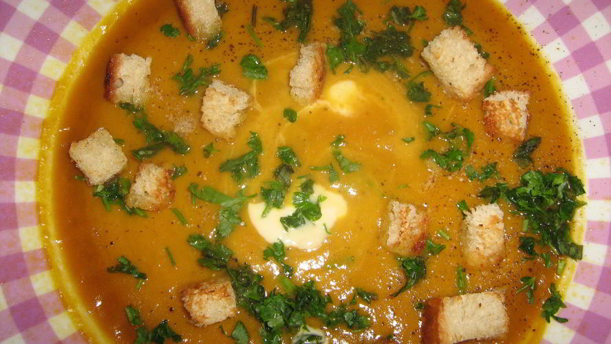 Рецепт супа-пюре из баклажанов и тыквы