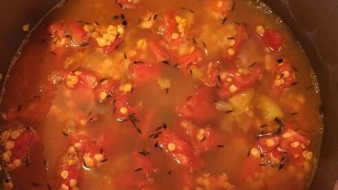 суп-пюре из чечевицы