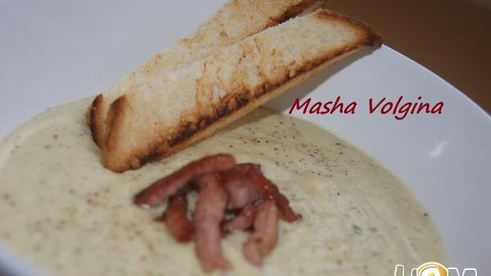 суп-пюре из кабачка с копченостями нежный