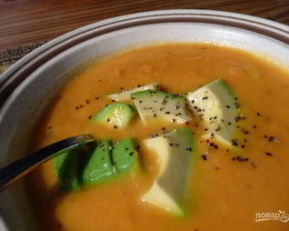 Суп-пюре из картофеля с авокадо