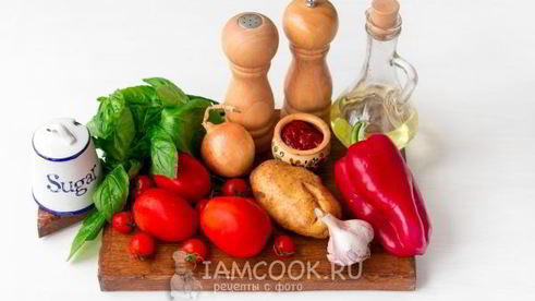 суп-пюре из печеных томатов