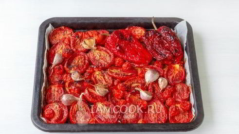 суп-пюре из печеных томатов