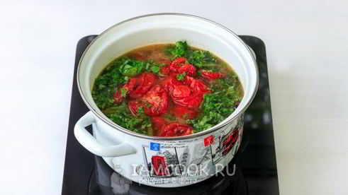 суп-пюре из печеных томатов