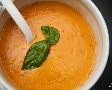 Суп-пюре из помидоров с рисом