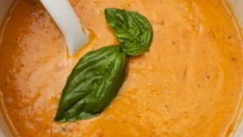 суп-пюре из помидоров с рисом