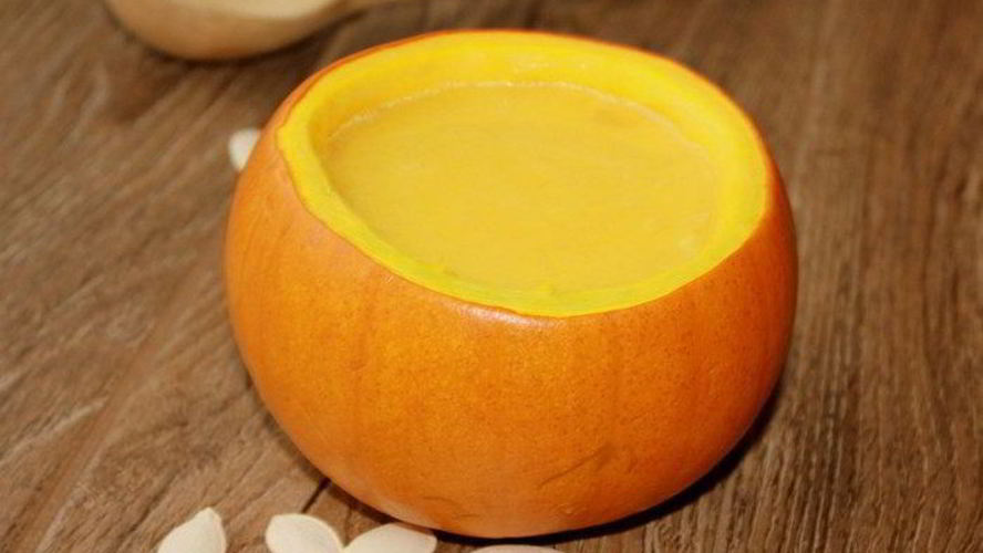 Рецепт супа-пюре из тыквы с гренками