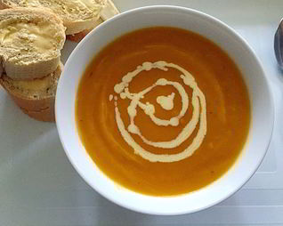 Суп-пюре из желудевой тыквы