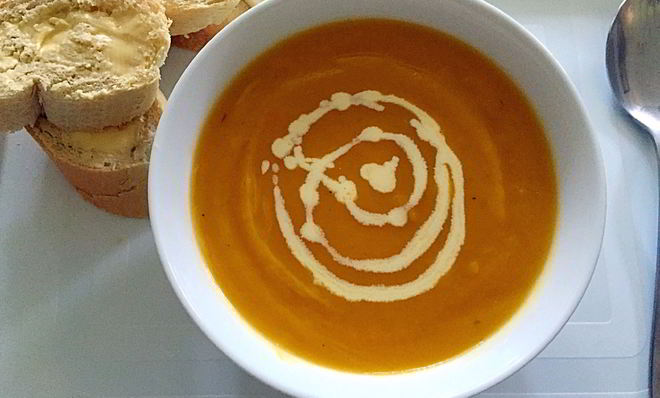 Суп-пюре из желудевой тыквы