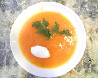 Тыквенный суп-пюре с чесноком
