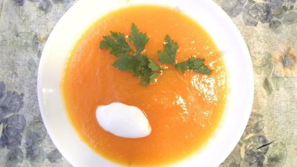 Рецепт Тыквенного супа-пюре с чесноком
