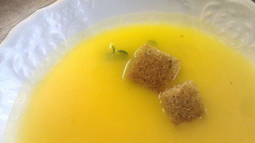 Рецепт тыквенного супа-пюре с шафраном