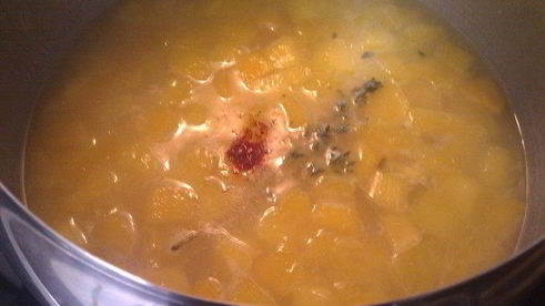 тыквенный суп-пюре с шафраном