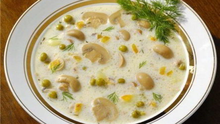 Рецепт супа с грибами и колбасой