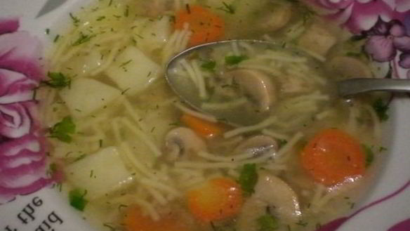 Рецепт Супа с грибами и вермишелью