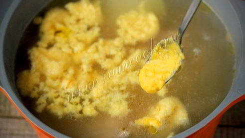 суп с индейкой и кукурузными облачками