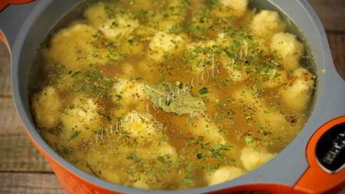 суп с индейкой и кукурузными облачками